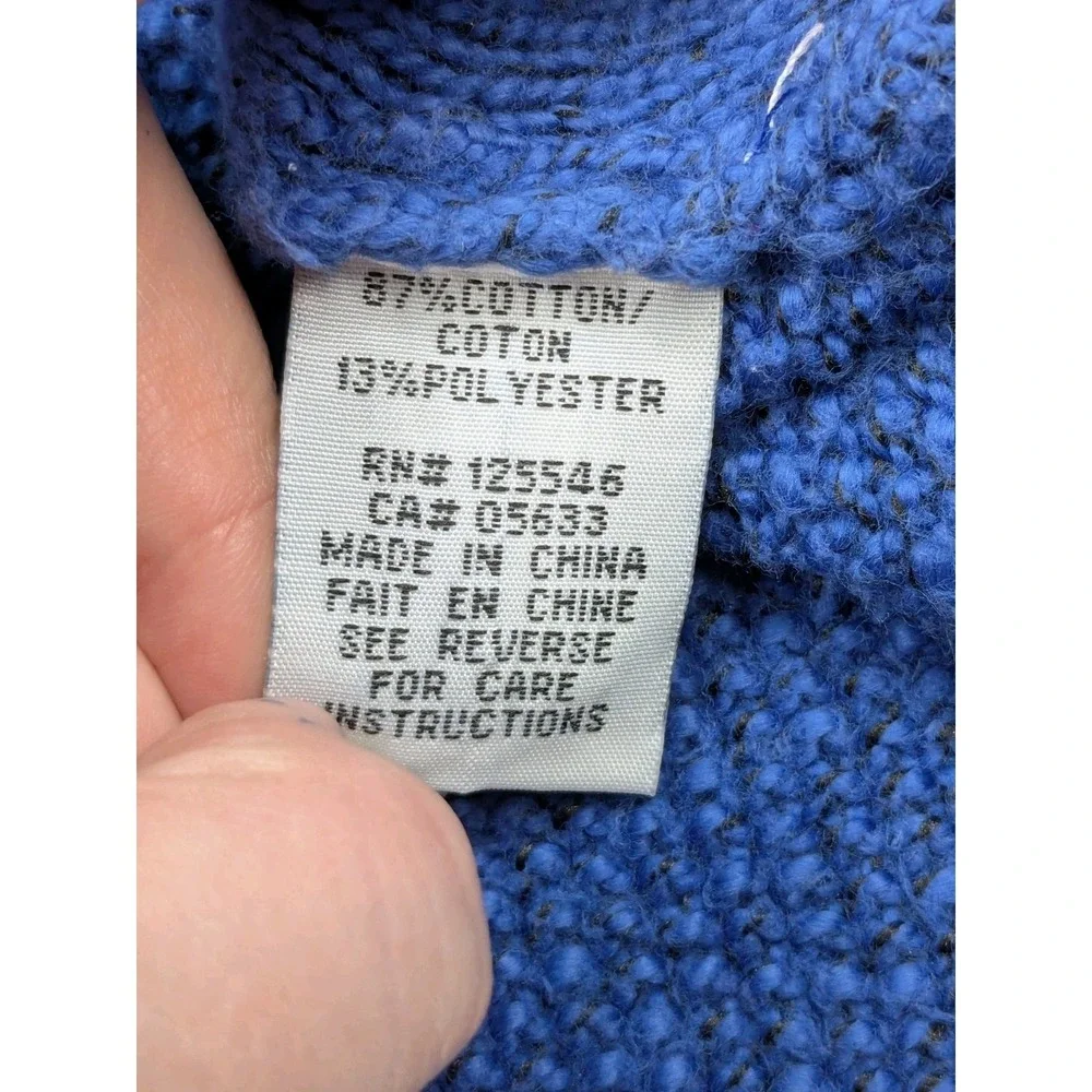 Habitat Clothes to Live In Sweater Size S Blue Knit Lagenlook Minimalist 2996 - Picture 8 of 10